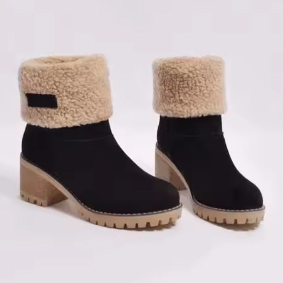 Bottines Femme à Talon Doublées Fourrure